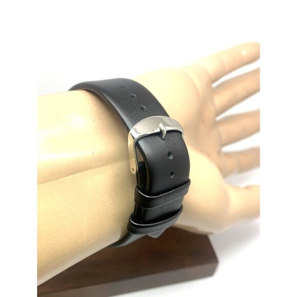 Nautica Men's Watch N14524 Quartz White Dial Date Black Leather Band 46mm - Picture 10 of 14